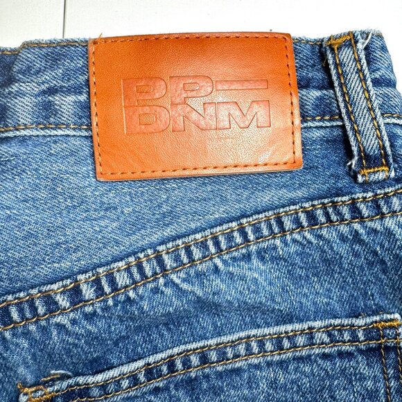 Princess Polly Blue Denim Button Fly Straight Leg Jeans Size 0 (26x28) - Picture 5 of 15